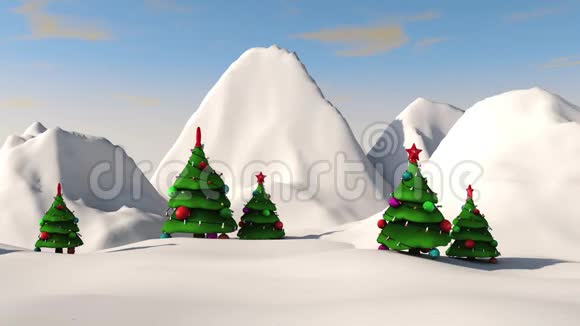圣诞老人用鹿拉的雪橇运送礼物视频的预览图