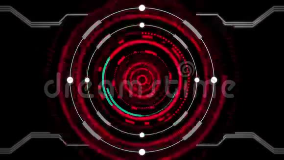 在黑色背景上旋转圆圈视频的预览图