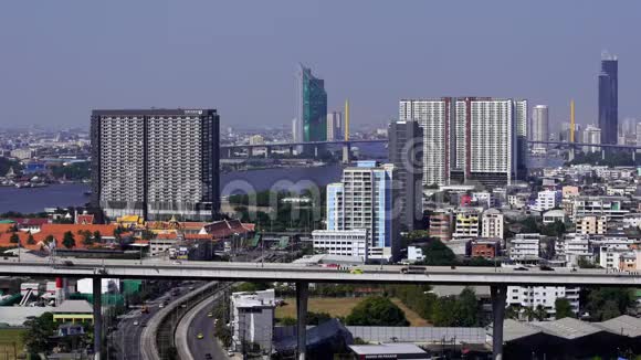 泰国曼谷城市和交通路视频的预览图