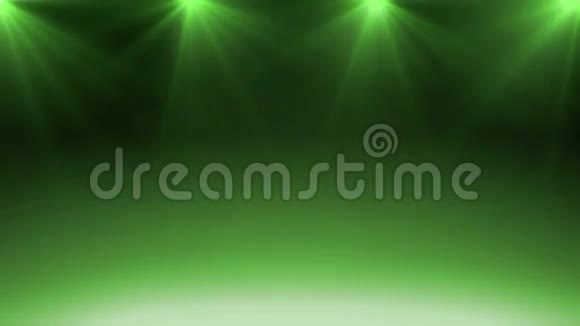 动画绿色舞台与聚光灯背景视频的预览图