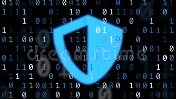 概念数据安全计算机位蓝色视频的预览图