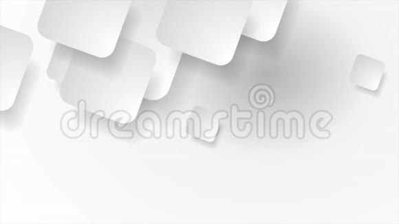 白色和灰色纸张方格几何视频动画视频的预览图