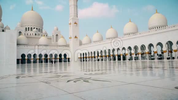 阿拉伯联合酋长国阿布扎比谢赫扎耶德本苏丹阿勒纳哈扬清真寺视频的预览图