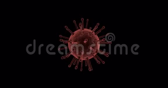 黑色背景下的数字化病毒细胞视频的预览图