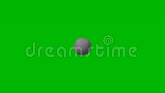 绿色屏幕上滚动的圆形大球视频的预览图
