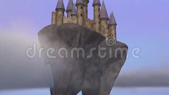 天空城堡盘旋在云层之上视频的预览图