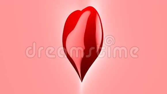 红色心形与阿尔法视频的预览图