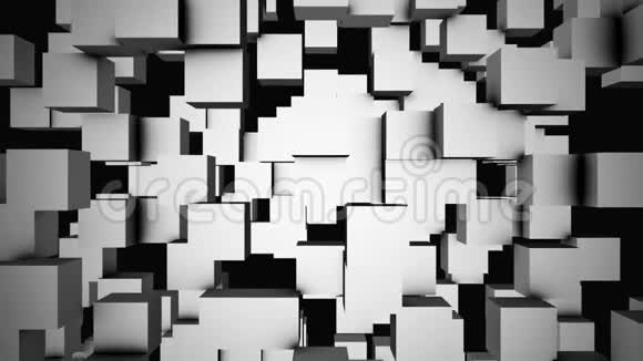 抽象立方体移动三维动画无缝循环抽象立方体背景立方体的背景为视频的预览图