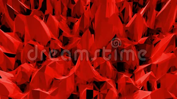 抽象挥动红色低聚表面作为优雅的环境在时尚的低聚设计多角形镶嵌背景视频的预览图
