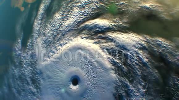 热带气旋卫星视图三维动画视频的预览图