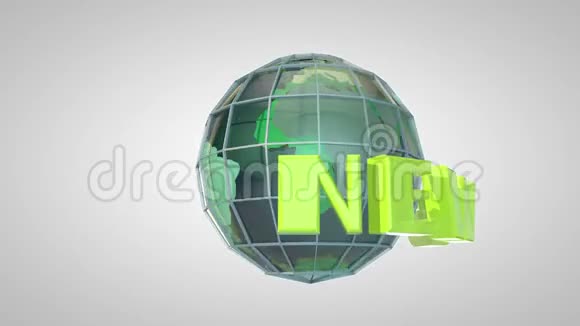 广播新闻地球仪开幕国际名称动画视频的预览图