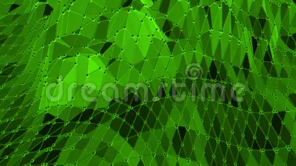 绿色低聚背景振动抽象低聚表面作为景观或几何结构的时尚低聚视频的预览图