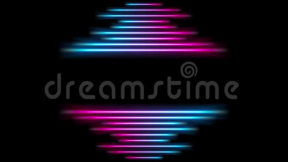 发光霓虹灯激光条纹抽象视频动画视频的预览图