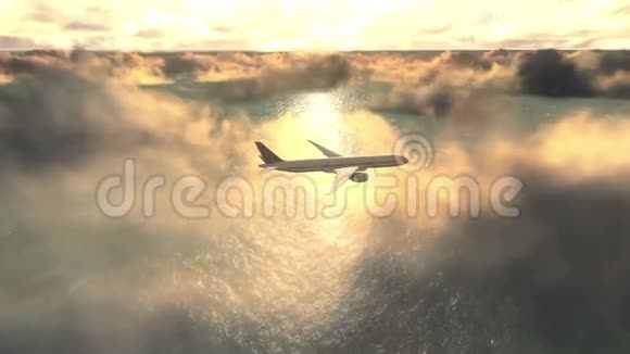 从海面上空飞过的飞机视频的预览图