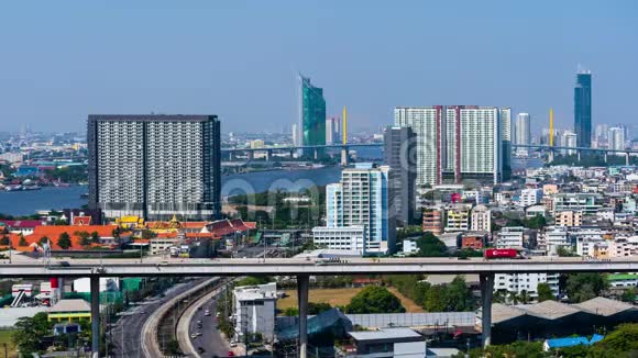 泰国曼谷城市景观和道路的时间流逝视频的预览图