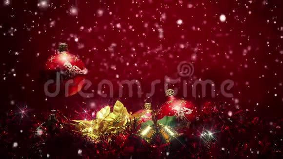 白雪皑皑的圣诞背景视频的预览图