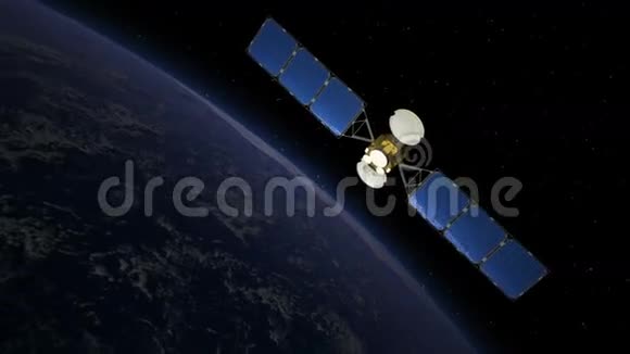 卫星在地球上空视图3视频的预览图