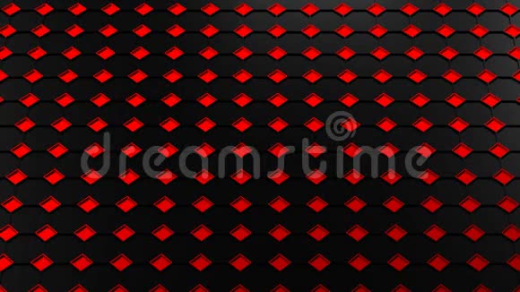 摘要背景黑色八边形和红色方块3D绘制视频的预览图