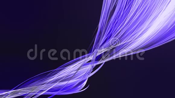 五颜六色的蓝色紫罗兰条纹在圆形形成扭转移动在一个圆圈无缝创意背景循环3d视频的预览图