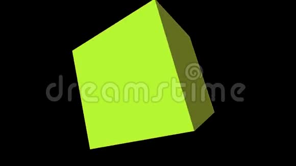旋转的绿色立方体视频的预览图
