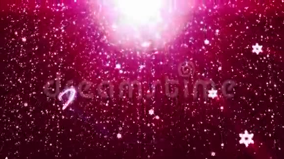 圣诞快乐节日背景是红色的雪花视频的预览图