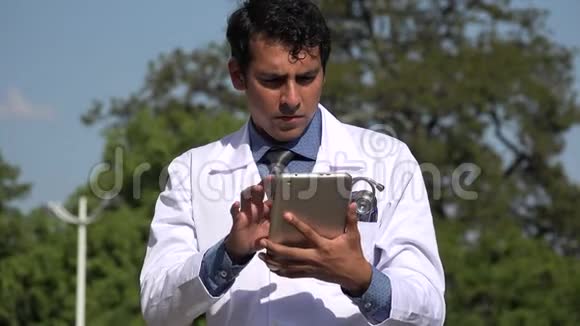 西班牙裔医生用药片视频的预览图