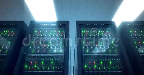 服务器机架现代数据中心云计算8kUHD视频的预览图