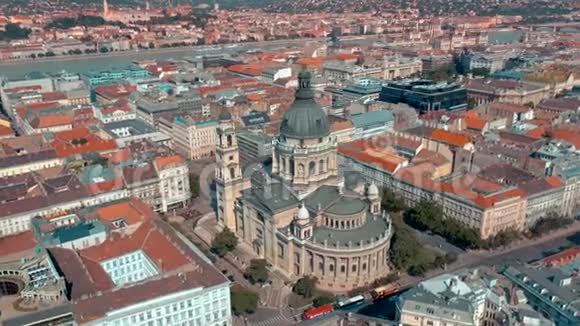 布宜诺斯艾利斯2019年5月空中无人机观布达佩斯城市历史中心与美丽的建筑视频的预览图