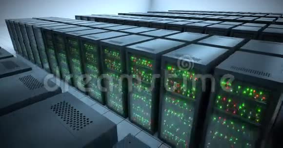 服务器机架现代数据中心云计算8kUHD视频的预览图