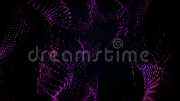 紫色抽象波背景视频的预览图