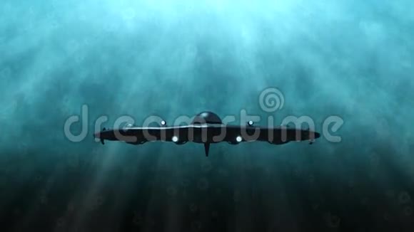 未来派潜艇水下场景视频的预览图