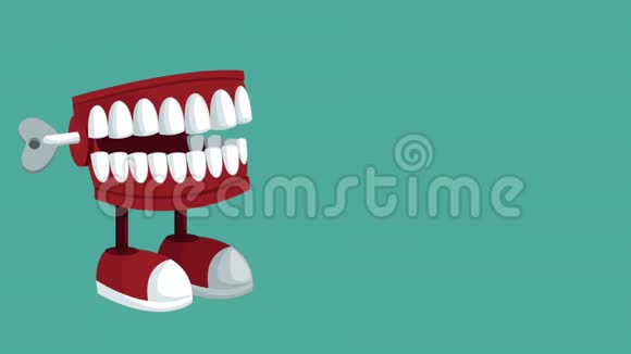 牙齿卡通及牙科卫生高清动画视频的预览图