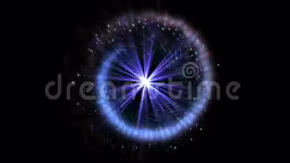 火晕粒子烟花星射线激光隧道空间电力技术能源视频的预览图