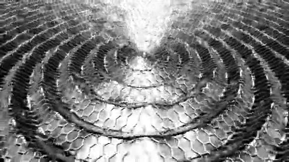 流动金属液体动画与动画反射循环动画视频的预览图