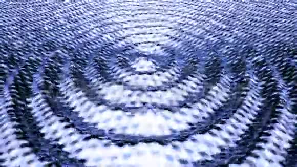 流动蓝色金属液体动画与动画反射循环动画视频的预览图