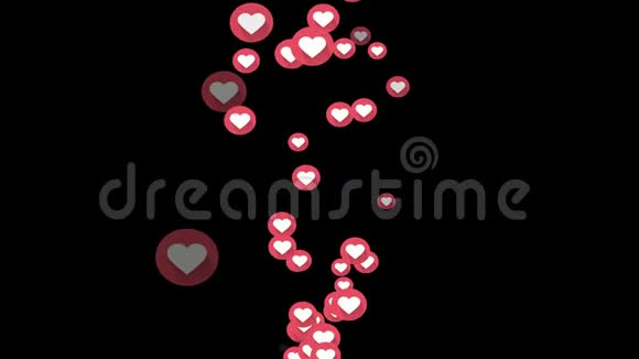 社交爱心图标动画与可选的卢马哑光包括阿尔法卢马马特视频的预览图