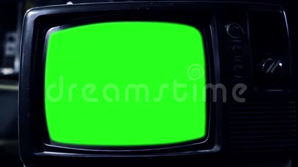 老式绿色屏幕电视视频的预览图