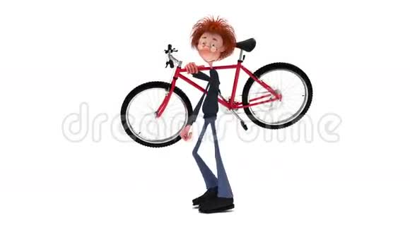 骑自行车的3D学生视频的预览图