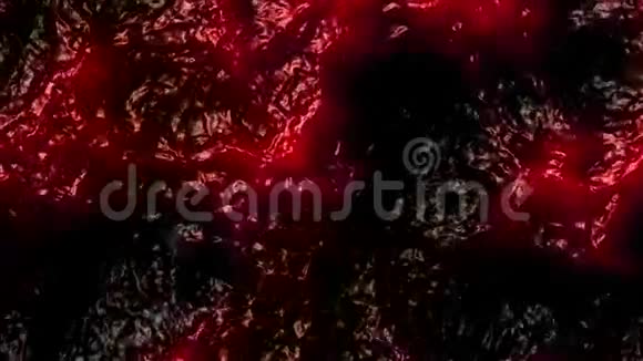 计算机生成的熔岩流动背景视频动画无缝循环准备动画视频的预览图