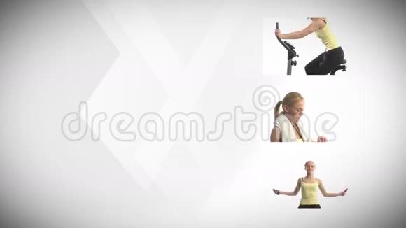 女人和健身视频的预览图