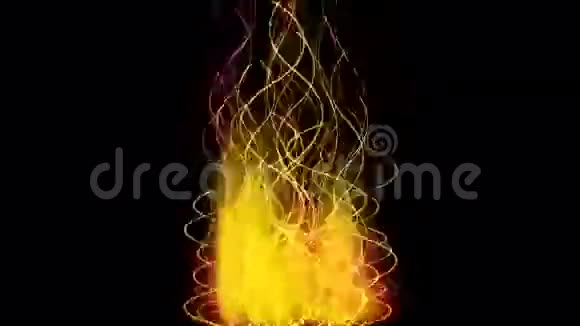 黄金螺旋火线烟雾能量信号暖辉节奏振动波视频的预览图