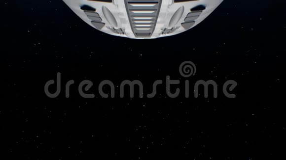 外星飞船明亮的引擎闪烁三维动画视频的预览图