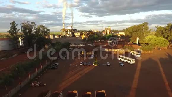 甘蔗产业鸟瞰图视频的预览图