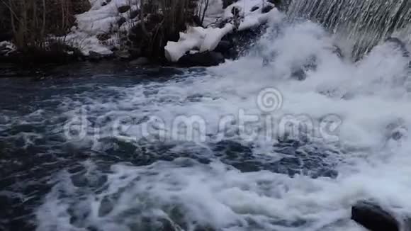 早春河在野外的运动视频的预览图