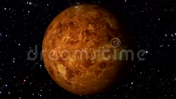 金星在一个移动的星背上旋转可循环使用视频的预览图