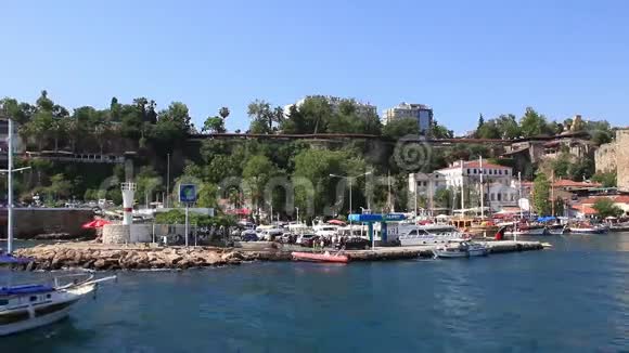卡利奇土耳其安塔利亚的老城旧港口视频的预览图
