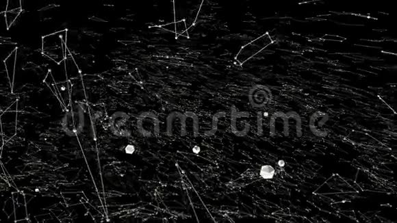 抽象简单的黑白挥动三维网格或网格作为动画环境灰色几何振动环境或视频的预览图