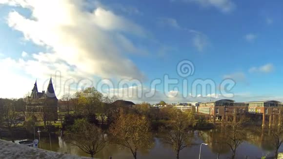 德国卢贝克市的天际线视频的预览图