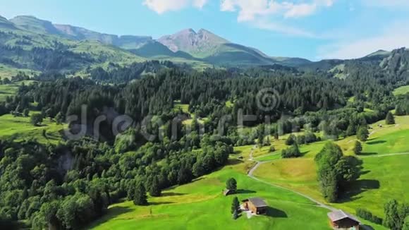 瑞士的阿尔卑斯山瑞士美丽的自然视频的预览图