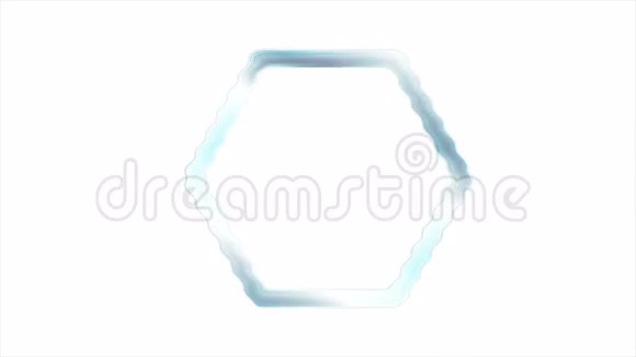 蓝色光泽荡漾的六角科技视频动画视频的预览图